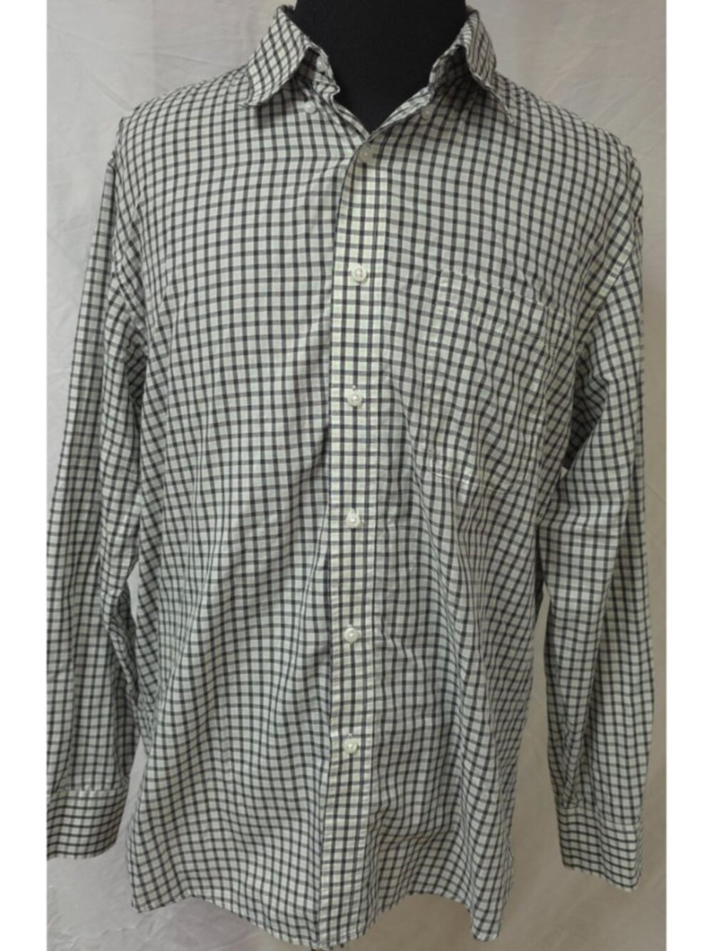 Wrangler Riata Mens XL Green Black Plaid Long Sleeve Button Down Western Shirt